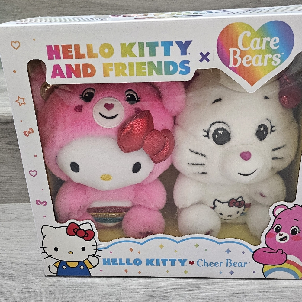 Care Bear hello Kitty Plush Set
